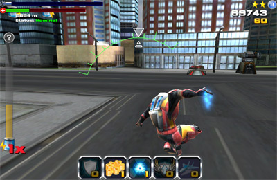 Gameplay screenshots of the Jetpack Junkie for iPad, iPhone or iPod.