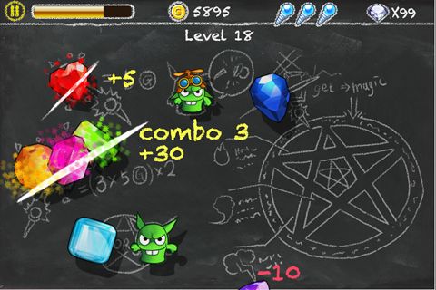 Gameplay screenshots of the Jewel and goblin for iPad, iPhone or iPod.