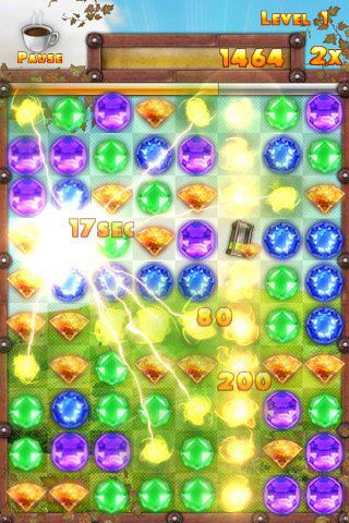 Gameplay screenshots of the Jewel up for iPad, iPhone or iPod.