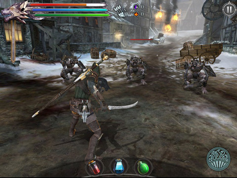 Gameplay screenshots of the Joe Dever's Lone Wolf for iPad, iPhone or iPod.