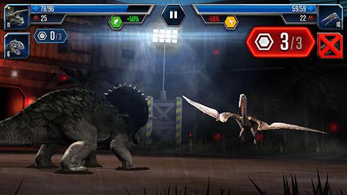 Gameplay screenshots of the Jurassic world: The game for iPad, iPhone or iPod.
