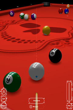Gameplay screenshots of the Killer Pool for iPad, iPhone or iPod.