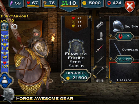 Gameplay screenshots of the Knight Storm for iPad, iPhone or iPod.