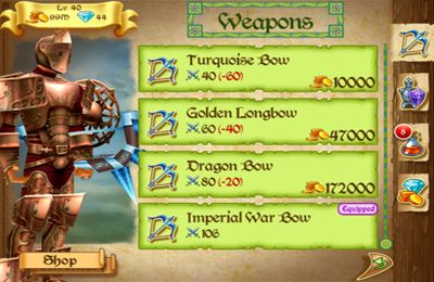 Gameplay screenshots of the Knights Arena for iPad, iPhone or iPod.