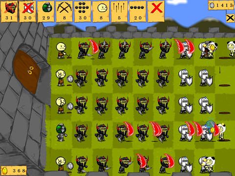 Gameplay screenshots of the Knights vs. knights for iPad, iPhone or iPod.