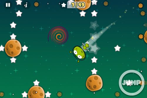 Gameplay screenshots of the Leap worm for iPad, iPhone or iPod.