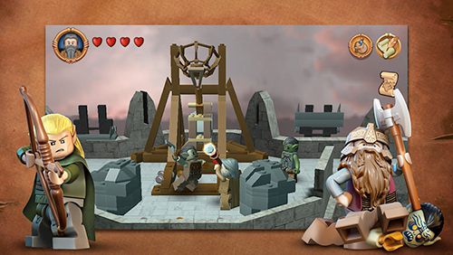 Gameplay screenshots of the Lego: The Lord of the rings for iPad, iPhone or iPod.