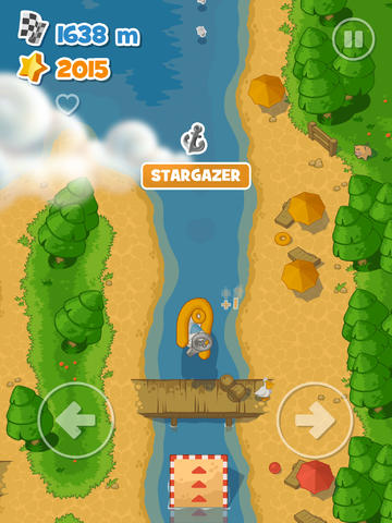Gameplay screenshots of the Little Boat River Rush for iPad, iPhone or iPod.