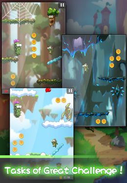Gameplay screenshots of the Lost Jump Deluxe for iPad, iPhone or iPod.