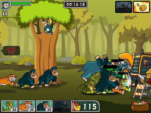 Gameplay screenshots of the Lumber whack: Defend the wild for iPad, iPhone or iPod.