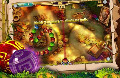Gameplay screenshots of the Luxor Legend for iPad, iPhone or iPod.