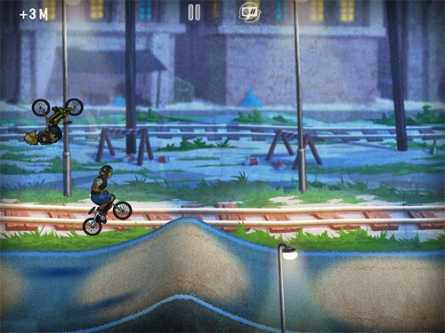 Gameplay screenshots of the Mad skills BMX for iPad, iPhone or iPod.