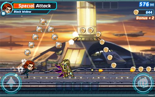 Gameplay screenshots of the Marvel: Run, jump, smash! for iPad, iPhone or iPod.