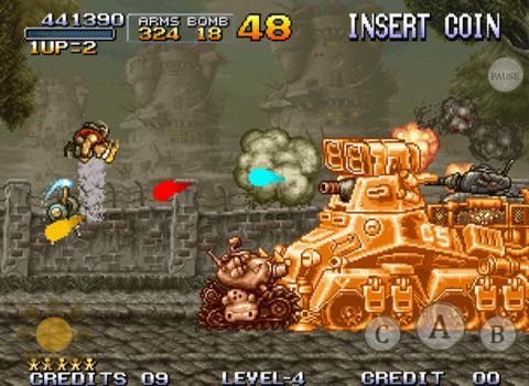Gameplay screenshots of the Metal slug for iPad, iPhone or iPod.