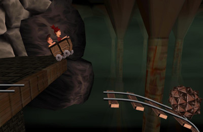 Gameplay screenshots of the Mine Cart Mishap for iPad, iPhone or iPod.