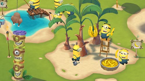 Gameplay screenshots of the Minions paradise for iPad, iPhone or iPod.