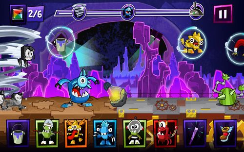 Gameplay screenshots of the Mixels rush for iPad, iPhone or iPod.