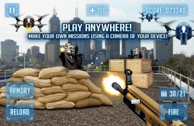 Gameplay screenshots of the Modern Battlefield AR Shooter for iPad, iPhone or iPod.