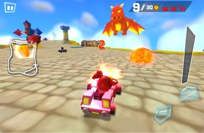 Gameplay screenshots of the Mole Kart 2 Evolution for iPad, iPhone or iPod.