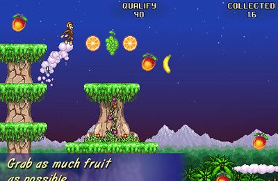 Gameplay screenshots of the Monkey Flight for iPad, iPhone or iPod.
