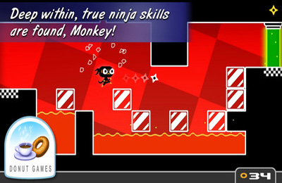 Gameplay screenshots of the Monkey Ninja for iPad, iPhone or iPod.