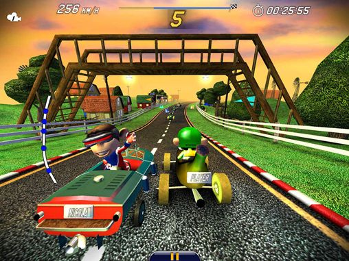 Gameplay screenshots of the Monkey racing for iPad, iPhone or iPod.