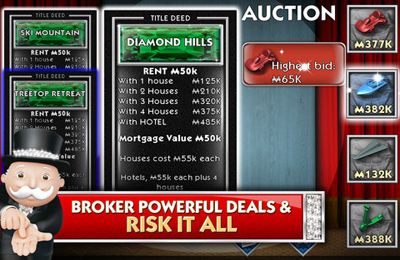 Gameplay screenshots of the MONOPOLY Millionaire for iPad, iPhone or iPod.
