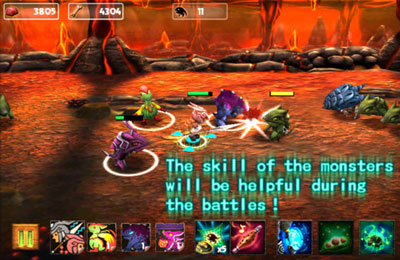 Gameplay screenshots of the Monster Tamer for iPad, iPhone or iPod.