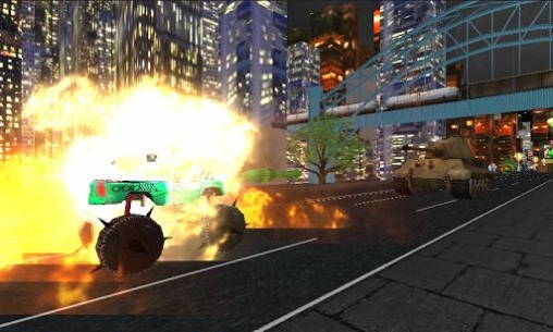 Gameplay screenshots of the Monster Trucks vs. Army Night Smash for iPad, iPhone or iPod.