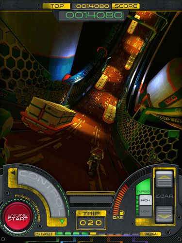 Gameplay screenshots of the Moto RKD dash for iPad, iPhone or iPod.