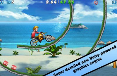 Gameplay screenshots of the Moto X Challenge for iPad, iPhone or iPod.
