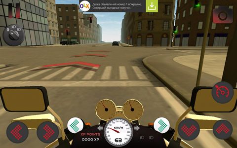 Gameplay screenshots of the Motorcycle driving 3D for iPad, iPhone or iPod.