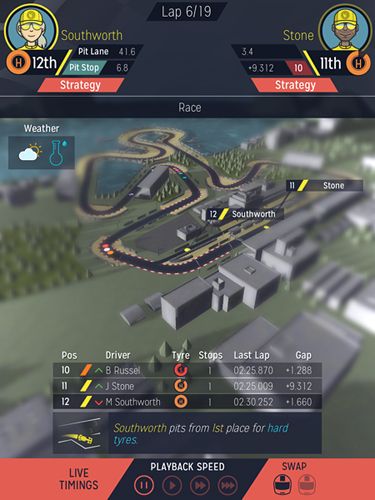 Gameplay screenshots of the Motorsport: Manager for iPad, iPhone or iPod.