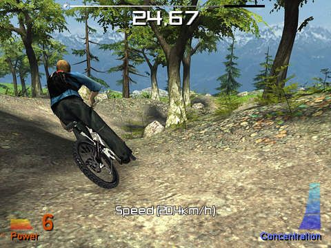 Gameplay screenshots of the Mountain bike extreme show for iPad, iPhone or iPod.