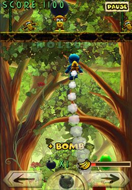 Gameplay screenshots of the Munkey vs Ninjas for iPad, iPhone or iPod.