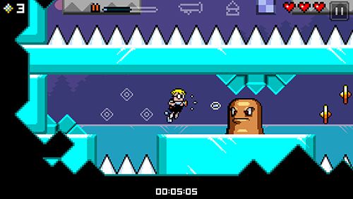 Gameplay screenshots of the Mutant mudds for iPad, iPhone or iPod.