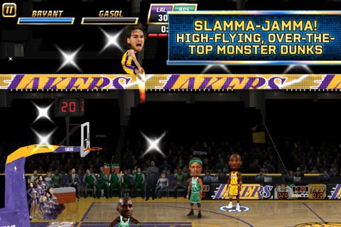 Gameplay screenshots of the NBA JAM for iPad, iPhone or iPod.