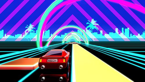 Gameplay screenshots of the Neon drive for iPad, iPhone or iPod.