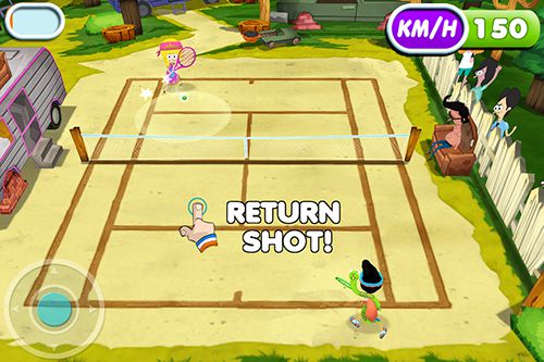 Gameplay screenshots of the Nickelodeon all stars tennis for iPad, iPhone or iPod.
