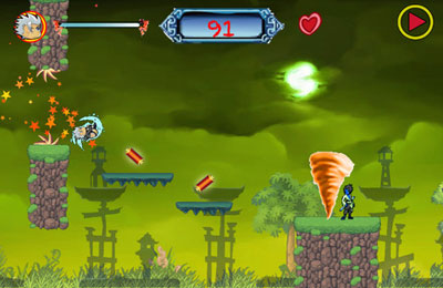 Gameplay screenshots of the Ninja Dash! for iPad, iPhone or iPod.