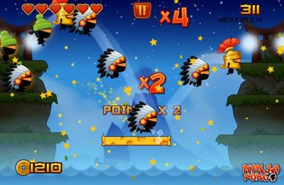 Gameplay screenshots of the Ninja Ponk for iPad, iPhone or iPod.
