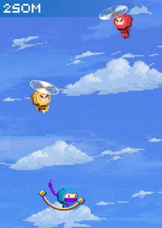 Gameplay screenshots of the Ninja up! for iPad, iPhone or iPod.