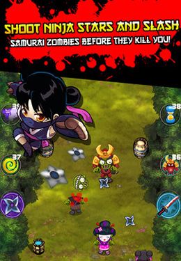 Gameplay screenshots of the Ninja vs Samurai Zombies Pro for iPad, iPhone or iPod.