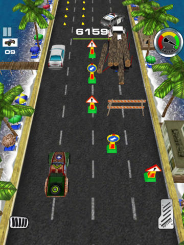 Gameplay screenshots of the Nitro Sprint 2: The second run for iPad, iPhone or iPod.