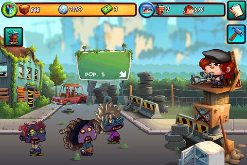 Gameplay screenshots of the No zombies allowed for iPad, iPhone or iPod.