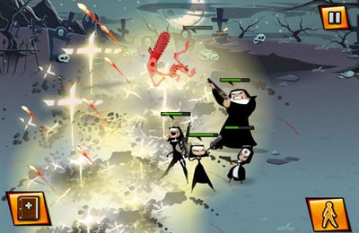 Gameplay screenshots of the Nun Attack for iPad, iPhone or iPod.