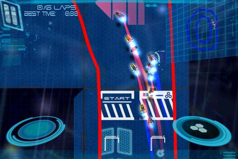 Gameplay screenshots of the Omega: X racer for iPad, iPhone or iPod.