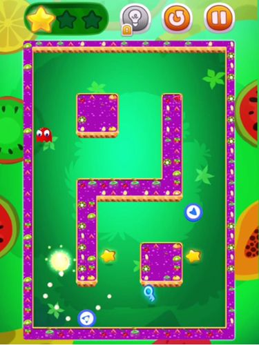 Gameplay screenshots of the Pac man bounce for iPad, iPhone or iPod.