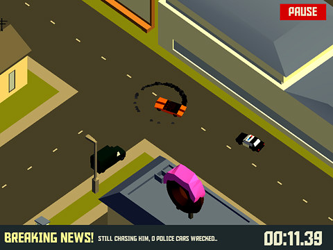Gameplay screenshots of the Pako: Car chase simulator for iPad, iPhone or iPod.