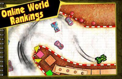 Gameplay screenshots of the Paper Racer for iPad, iPhone or iPod.